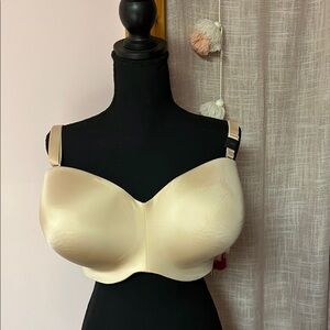 Tan Full Coverage Bra with Molded Cups and Smooth Texture